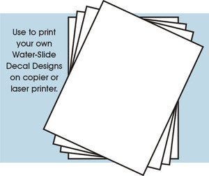 Stevens International Laser / Copier 8.5" x 11" White Decal Paper (4/pack) - STV4060