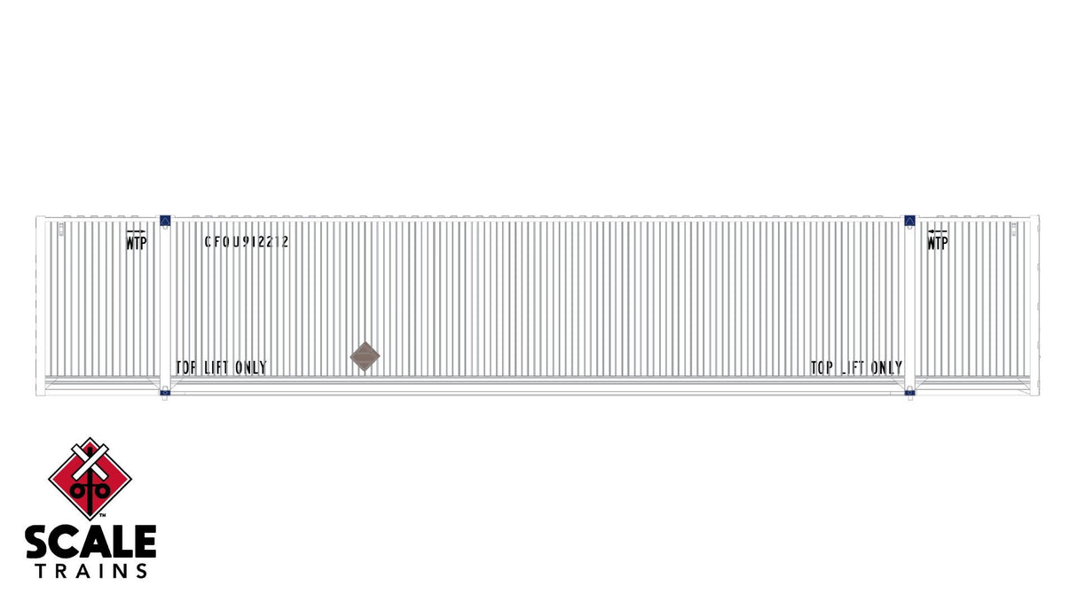 Operator HO Scale CIMC 53 Corrugated Dry Container, COFC Logistics/White / 912212 /