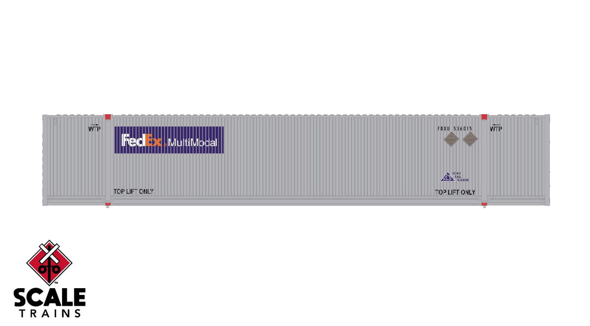 Operator N Scale CIMC 53' Corrugated Dry Container, FedEx/Color Logo ...
