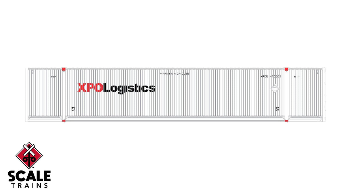 Operator N Scale CIMC 53 Corrugated Dry Container, XPO Logisitics / 410563 /