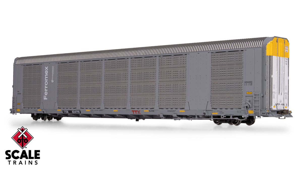 Scaletrains Operator HO Scale Gunderson Multi-Max Autorack, Ferromex/Grupo México/Gray/TTGX / 824798 /