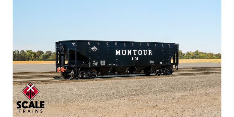 Scaletrains Kit Classics HO Scale 40' 70-Ton 4-Bay Open Hopper, Montour / 101 / - SXT1218