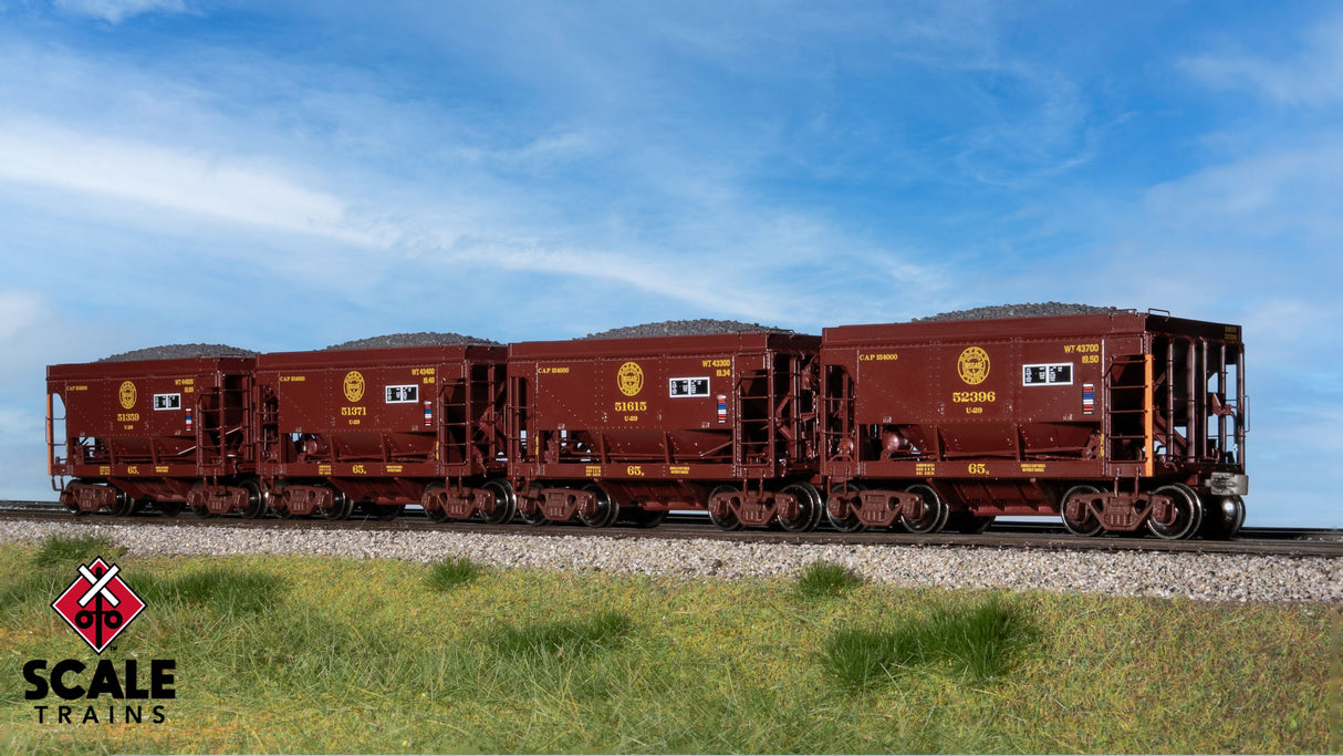 Fox Valley Models HO Scale PSC 70-Ton Ore Car, Duluth Missabe & Iron Range/DM&IR Set (4) / 53038, 53052, 53184, 53488 /