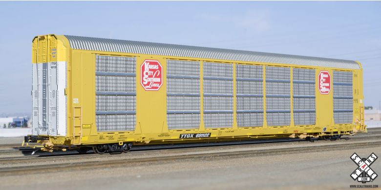 Scaletrains SXT32150 Rivet Counter HO Scale Gunderson Multi-Max Autorack, Kansas City Southern/Yellow/TTGX (R1) - SXT32150