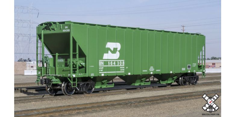 Scaletrains Rivet Counter HO Scale Pullman-Standard PS-2CD 4785cf Covered Hopper, Burlington Northern (R3)  464504, 2 Years - SXT32299