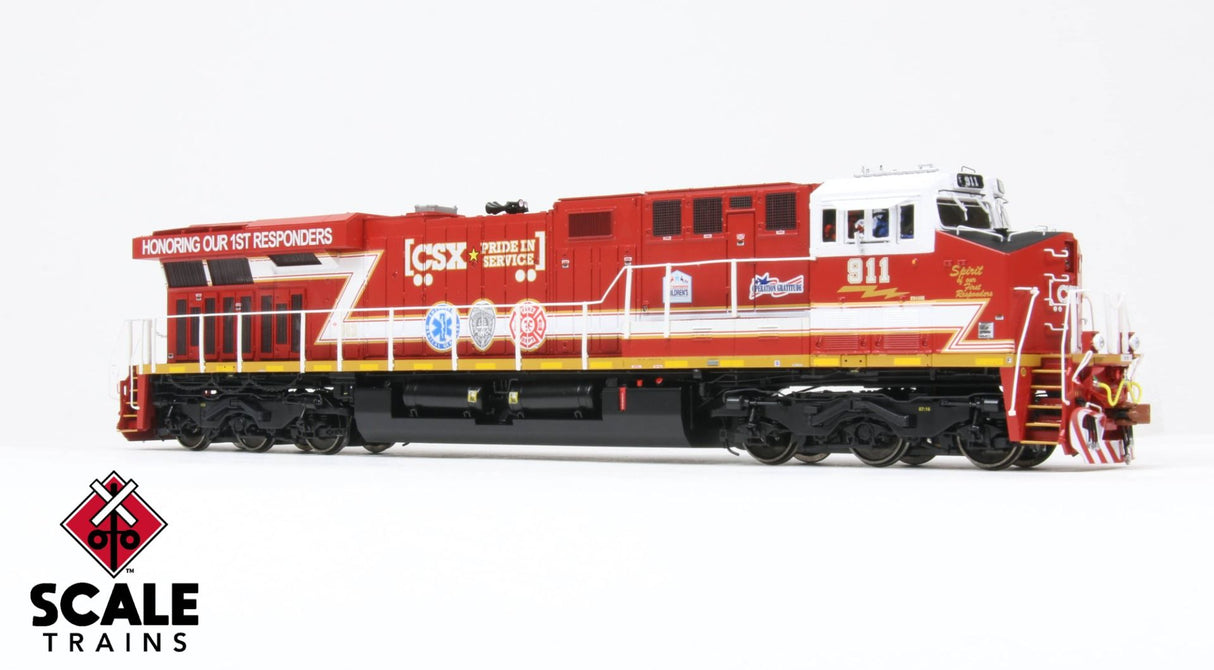 Rivet Counter HO Scale GE ES44AH, CSX / First Responders #911 / DCC & Sound Equipped