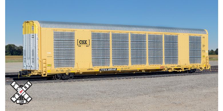 Scaletrains SXT32696 Rivet Counter N Scale Gunderson Multi-Max Autorack, CSX/Boxcar Logo/TTGX - SXT32696