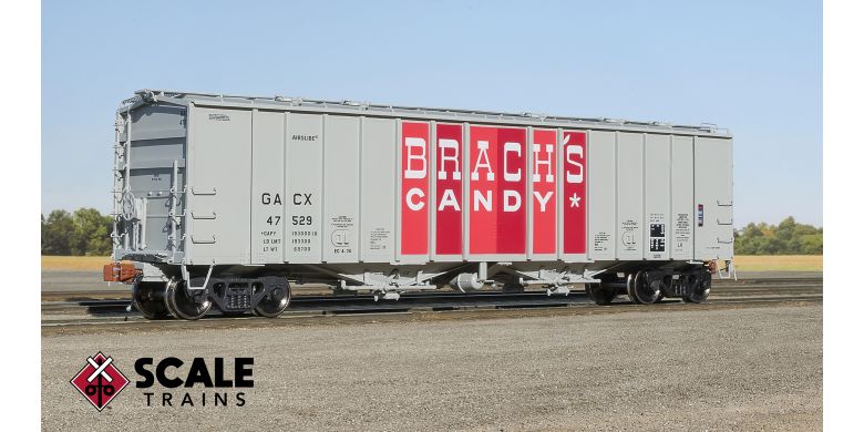 Scaletrains Rivet Counter HO Scale GATC 4180 Airslide Covered Hopper, GACX/Brach's Candy #47529 - SXT33000