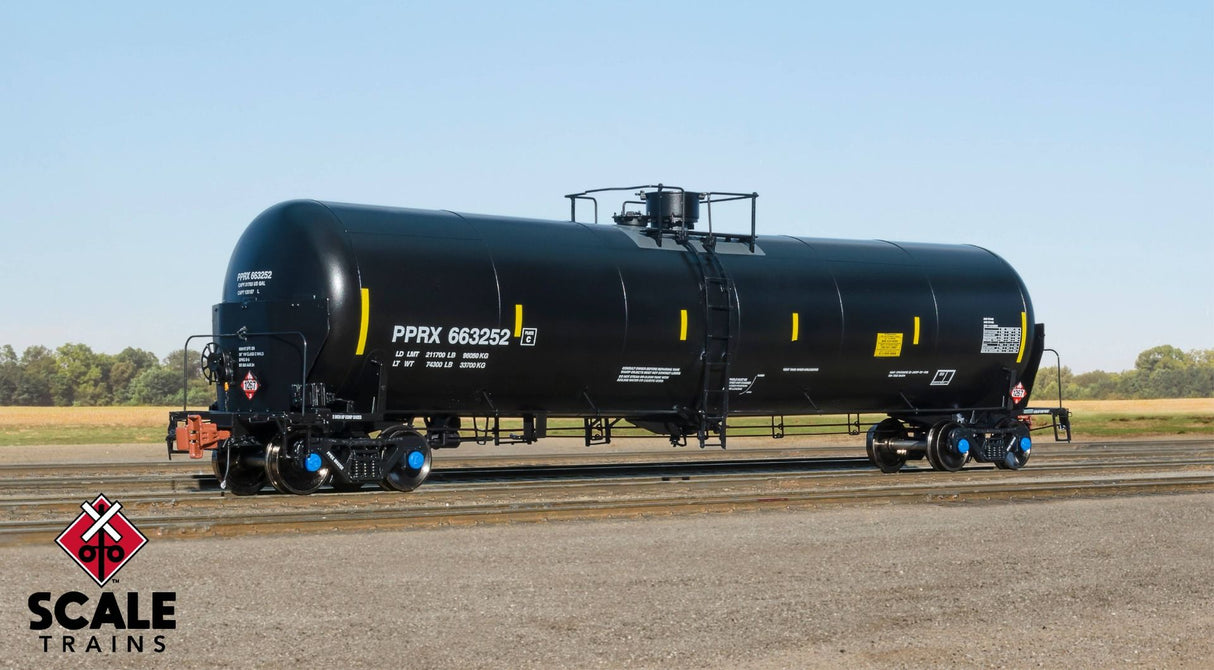 Rivet Counter HO Scale Trinity 31K Tank Car with Head Shields, PPRX/Crude Oil / 664148 /