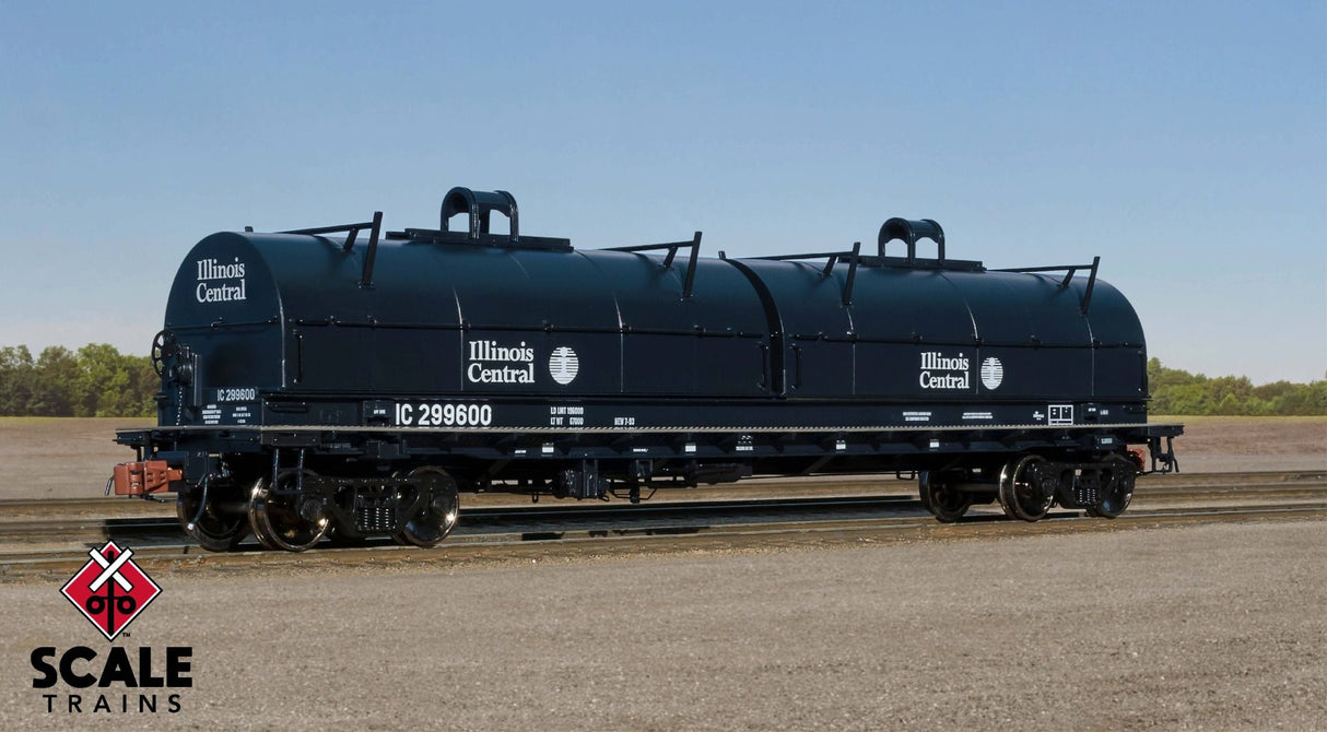Rivet Counter HO Scale Thrall 48' 2-Hood Coil Steel Car, Illinois Central / 299630 /