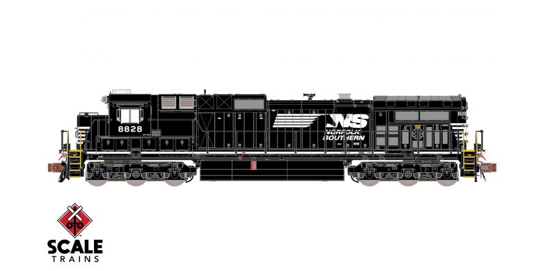 Scaletrains Rivet Counter N Scale GE DASH 9-40C, Norfolk Southern/Horsehead / 8828 / DC/DCC Ready - SXT38532