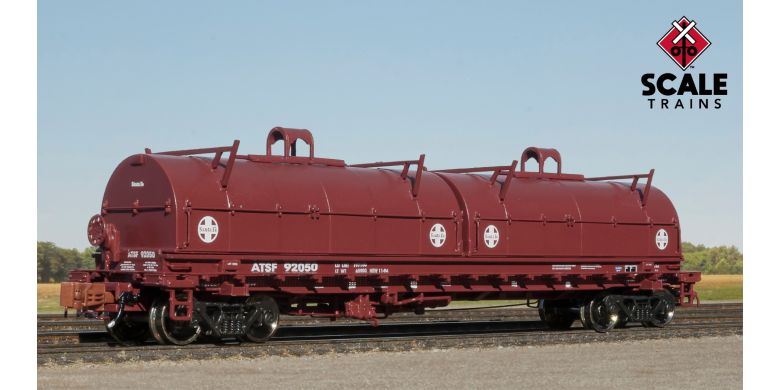 Rivet Counter N Scale Thrall 48' 2-Hood Coil Steel Car, Santa Fe / 92070 /