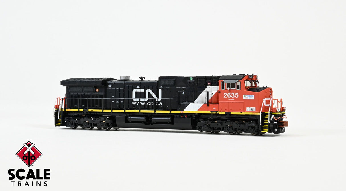 Scaletrains Rivet Counter N Scale GE DASH 9, Canadian National/Website/Eco Connections / 2635 / DC/DCC Ready