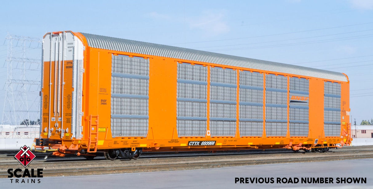 Rivet Counter HO Scale Gunderson Multi-Max Autorack, BNSF/Orange Logo/TTGX / 693963 /