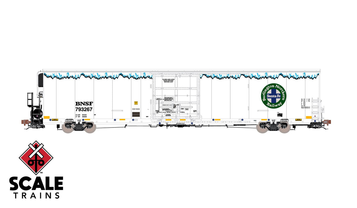 Rivet Counter HO Scale Trinity 82" 7883 Reefer w/Sound, BNSF/Early Thermo King / 793348 /