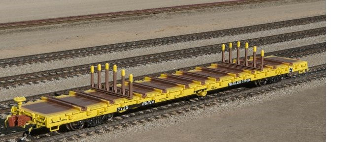 Rivet Counter N Scale BSC F68BH Finger Rack Flatcar, Trailer Train/TT Logo/Yellow/TTJX / 80417 /