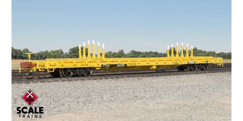 Rivet Counter N Scale BSC F68BH Finger Rack Flatcar, TTX/Speed Logo/TTJX / 80427 /