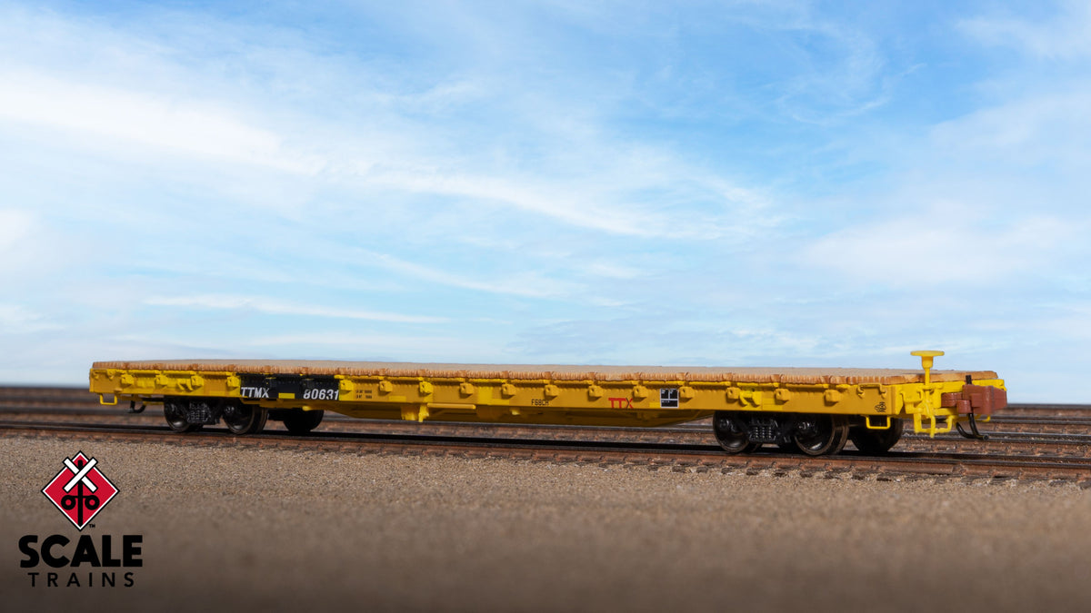 Rivet Counter N Scale BSC F68CH Flatcar, Trailer Train/Patched/Red Logo/TTMX / 80643 /
