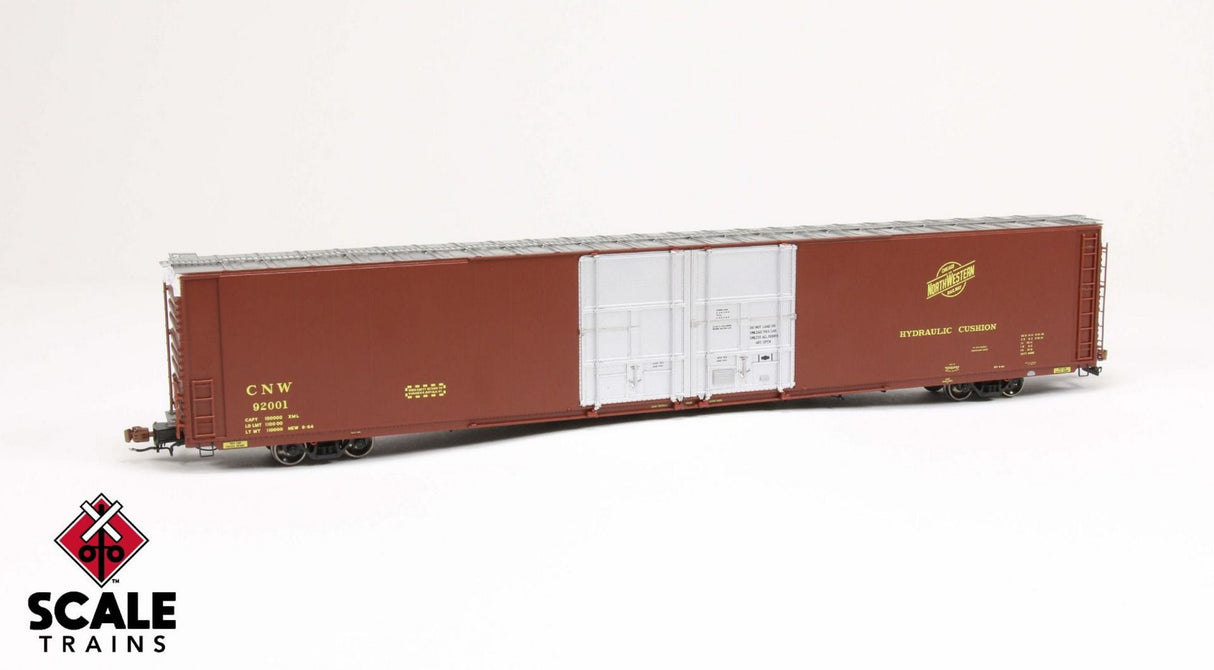 Rivet Counter HO Scale Thrall 86' High-Cube Double-Plug-Door Boxcar, Chicago & North Western/C&NW / 92015 /