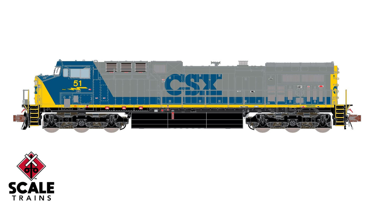 Scaletrains Rivet Counter N Scale GE AC4400CW, CSX/YN2 / 113 / DCC & Sound Equipped