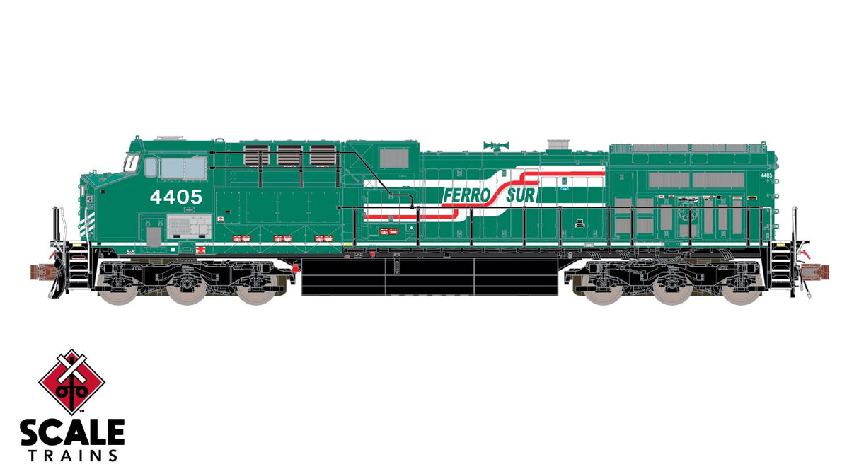 Scaletrains Rivet Counter N Scale GE AC4400CW, Ferrosur / 4405 / DCC & Sound Equipped