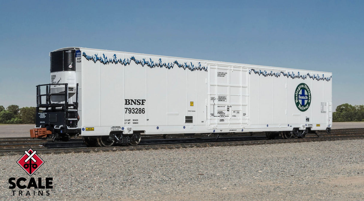Rivet Counter N Scale Trinity 82' 7883 Mechanical Reefer, BNSF/Roofline Icicles/Carrier / 793319 / Sound Equipped