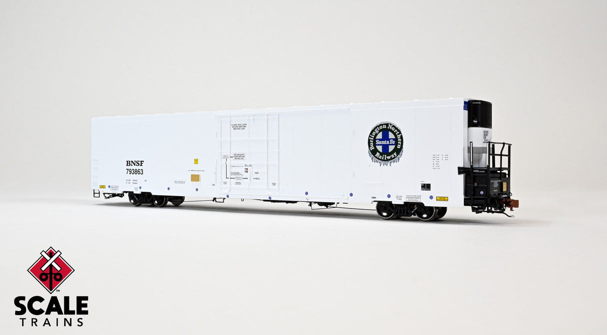 Rivet Counter HO Scale Trinity 82' 7711 Mechanical Reefer w/sound, BNSF/Loco Icicles/No Conspicuity Stripes/Carrier #793818