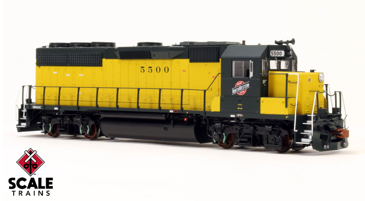 Rivet Counter HO Scale EMD GP40 Phase Ia, Chicago & NorthWestern/OY Scheme/C&NW System / 5500 / DCC & Sound Equipped