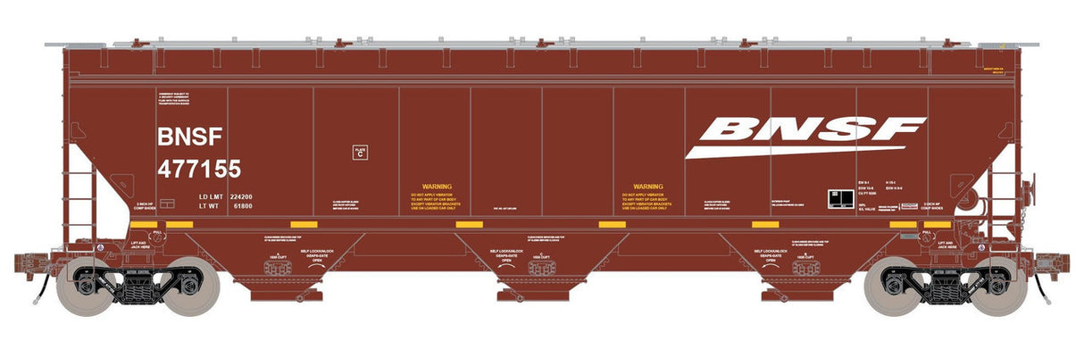 Rivet Counter HypoTypical HO Scale Gunderson 5188 Covered Hopper, BNSF/Wedge #477246