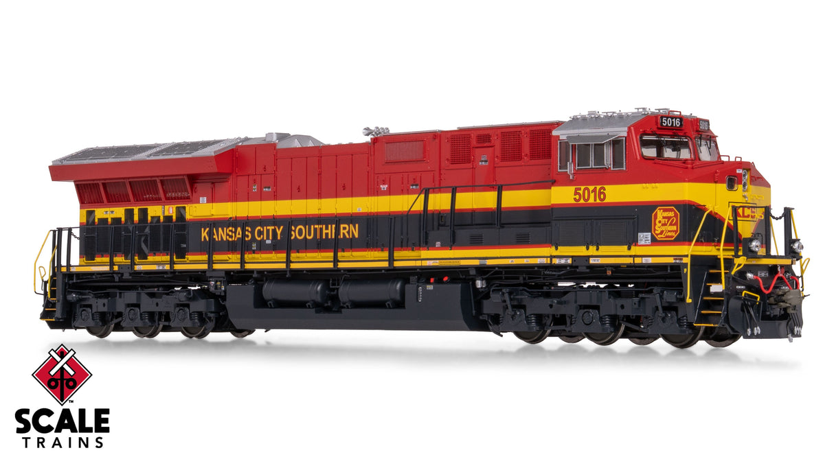 Scaletrains Rivet Counter HO Scale GE ET44AC, Kansas City Southern/Belle / 5023 / DCC & Sound Equipped