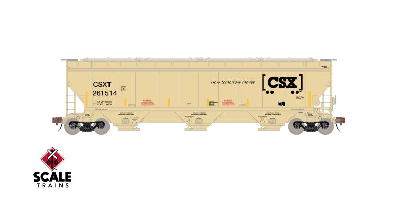 Rivet Counter HypoTypical HO Scale Gunderson 5188 Covered Hopper, CSX/Boxcar Logo #261802