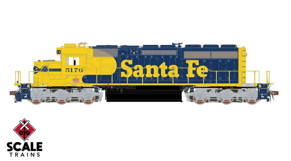 Rivet Counter HO Scale EMD SD40-2, Santa Fe (ATSF) / Nose Headlight / 5176 / DC/DCC Ready