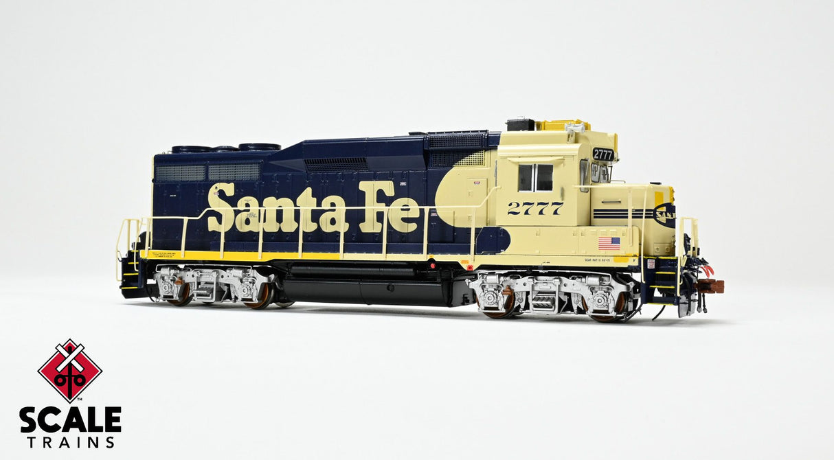 Rivet Counter HO Scale EMD GP30u, Santa Fe/Nose Headlight/Faded Yellow with Paint Touch Ups / 2777 / DCC & Sound Equipped