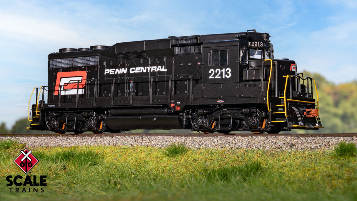Rivet Counter HO Scale EMD GP30 Phase Id, Penn Central/Red and White Logo / 2213 / DCC & Sound Equipped