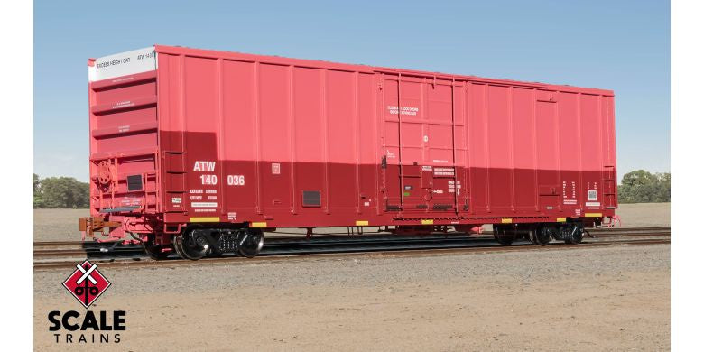 Rivet Counter HO Scale Trinity 60' 7500 12' Plug-Door High-Cube Boxcar, Atlantic & Western/ATW/Patched / 140036 /