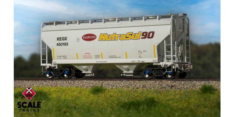 Rivet Counter HO Scale Gunderson 3250 Covered Hopper, Keg River Chemical/ex-AOKX Patched/Billboard/KEGX / 450191 /