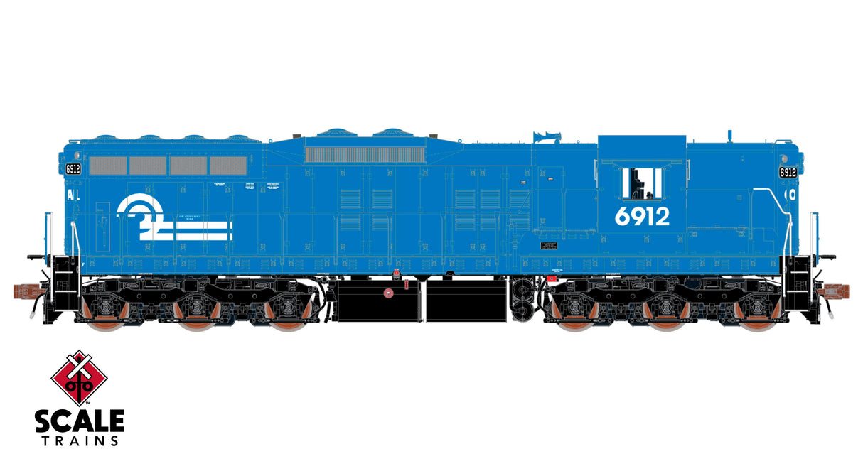 Scaletrains Rivet Counter HO Scale EMD SD9, Conrail/Can Opener / 6912 / DCC & Sound Equipped