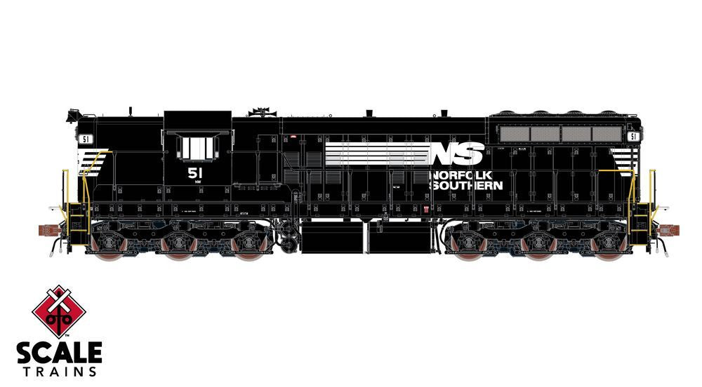 Scaletrains Rivet Counter HO Scale EMD SD9M, Norfolk Southern/Thoroughbred / 51 / DC/DCC Ready