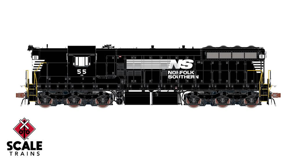 Scaletrains Rivet Counter HO Scale EMD SD9M, Norfolk Southern/Thoroughbred/Ditch Lights / 55 / DC/DCC Ready