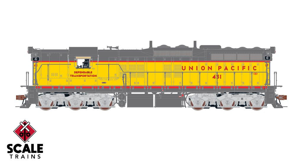 Scaletrains Rivet Counter HO Scale EMD SD7, Union Pacific/Dependable Transportation / 454 / DC/DCC Ready