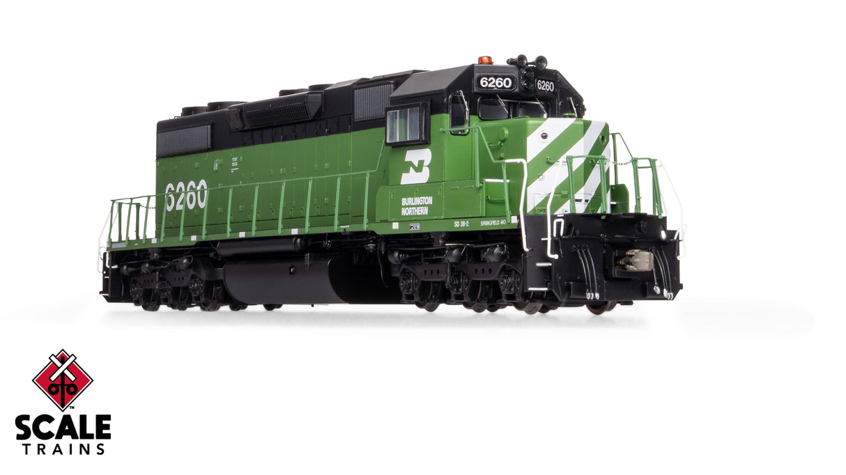 Rivet Counter HO Scale EMD SD38-2 w/Dynamic Brakes, Burlington Northern (BN) / 6260 / DCC & Sound Equipped