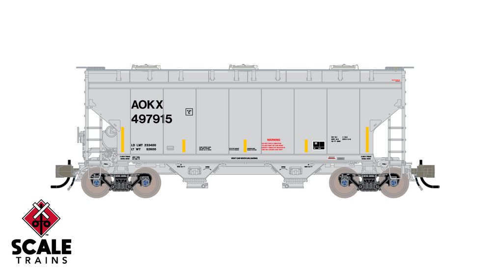 Rivet Counter N Scale Gunderson 3250 Covered Hopper, Greenbrier Management Services/AOKX / 497915 /