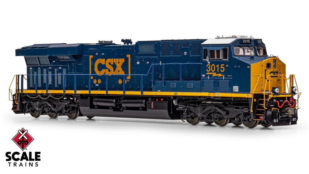 Scaletrains Rivet Counter HO Scale GE ES44AH, CSX / YN3 Boxcar Logo / PTC / 3015 / DC / DCC Ready