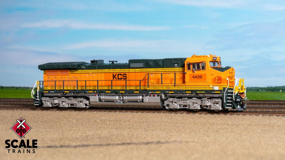 Rivet Counter N Scale GE DASH 9-44CW, Kansas City Southern/ex-BNSF Heritage II Patched/Red Replacement HVAC / 4439 / DC/DCC Ready