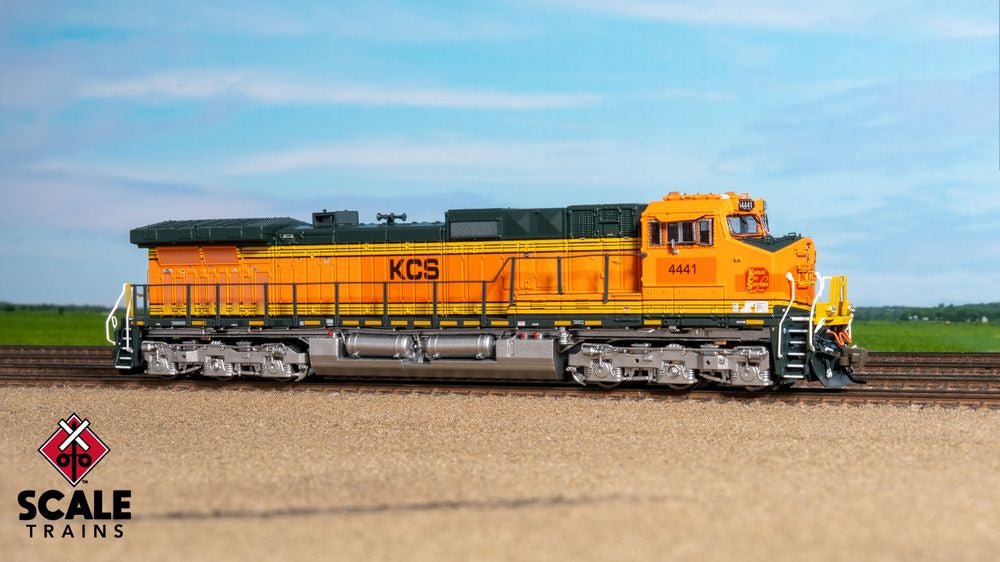Rivet Counter N Scale GE DASH 9-44CW, Kansas City Southern/ex-BNSF Heritage II Patched/Faded Yellow Replacement HVAC / 4441 / DCC & Sound Equipped