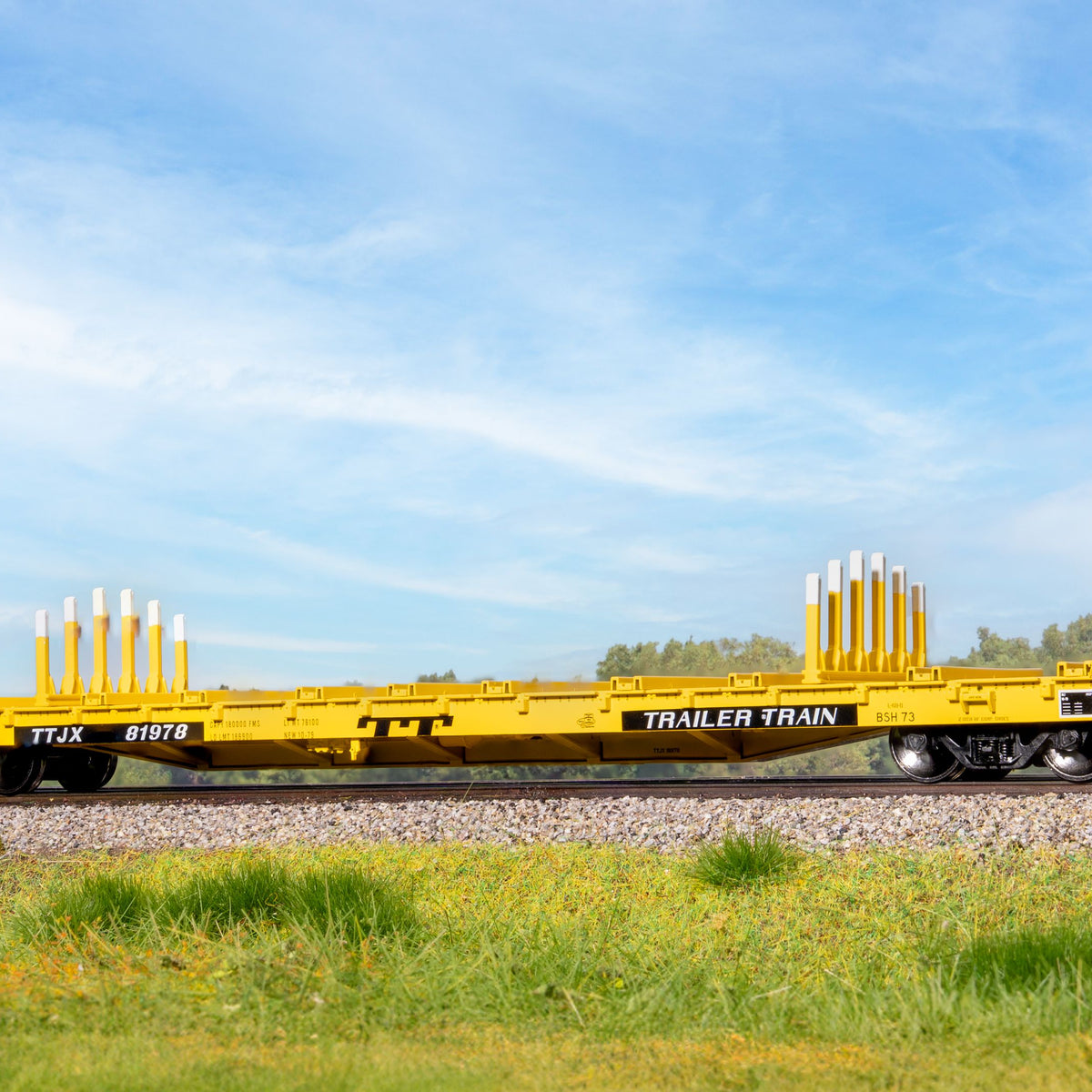 Rivet Counter HypoTypical HO Scale BSC F68BH Finger Rack Flatcar, Trai ...