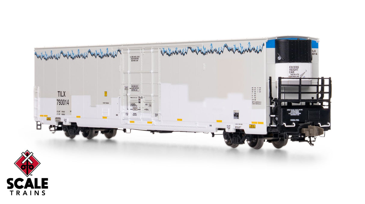 Rivet Counter N Scale Trinity 82' 7883 Mechanical Reefer w/sound, Trinity Leasing/TILX/ex-BNSF Patched with Roofline Icicles/Carrier HVAC / 793014 /