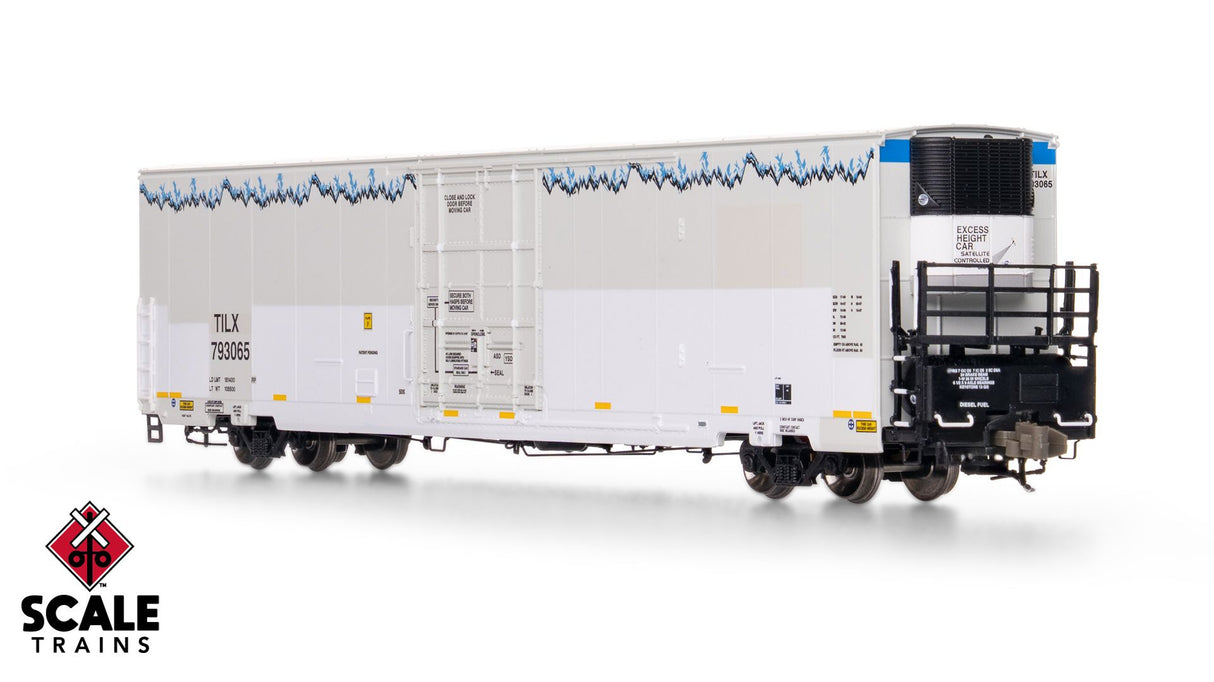 Rivet Counter N Scale Trinity 82' 7883 Mechanical Reefer w/sound, Trinity Leasing/TILX/ex-BNSF Patched with Roofline Icicles/Carrier HVAC / 793065 /