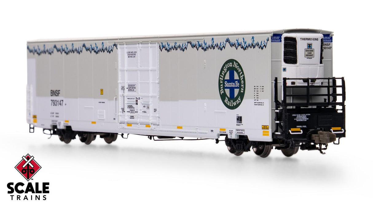 Rivet Counter N Scale Trinity 82' 7883 Mechanical Reefer w/sound, BNSF/Roofline Icicles/Patched/Late Thermo King HVAC / 793147 /
