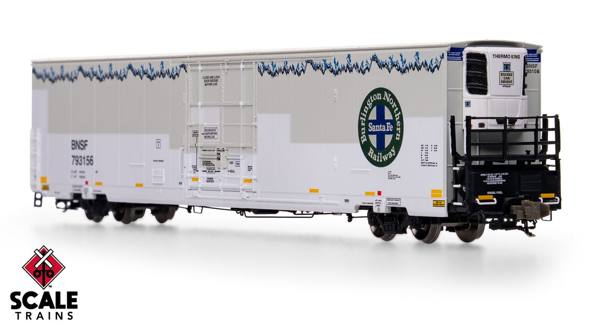 Rivet Counter N Scale Trinity 82' 7883 Mechanical Reefer w/sound, BNSF/Roofline Icicles/Patched/Late Thermo King HVAC / 793156 /